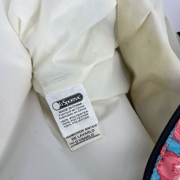 LeSportsSac Lilly Pulitzer Tote Bag Blue Pink Puurrr-fect Patch Handles Zip Top - Picture 7 of 8